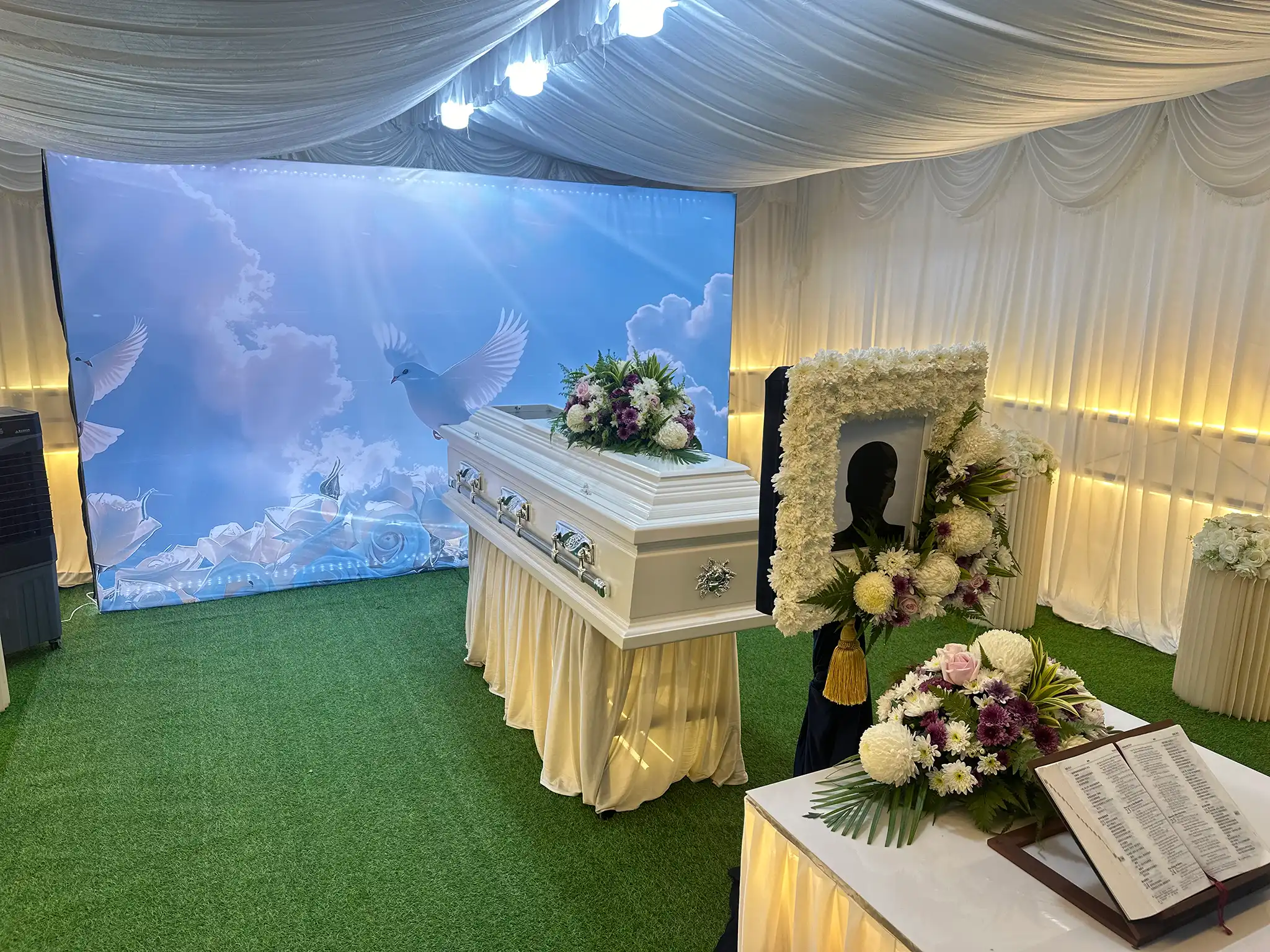 Nirvana Memorial Garden - Christian Funeral - Grace hall Columbarium Interior View